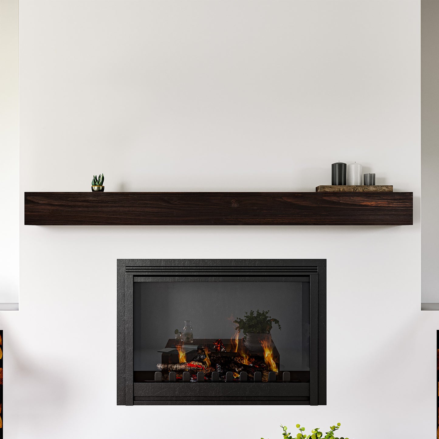 Wooden wall shelf