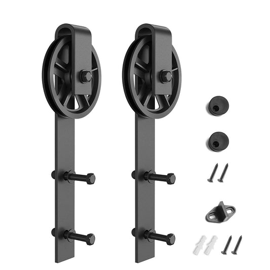 Barn Door Hangers Big Wheel Shape