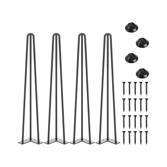 Hairpin Furniture Legs, 3 Rods, 4PCS
