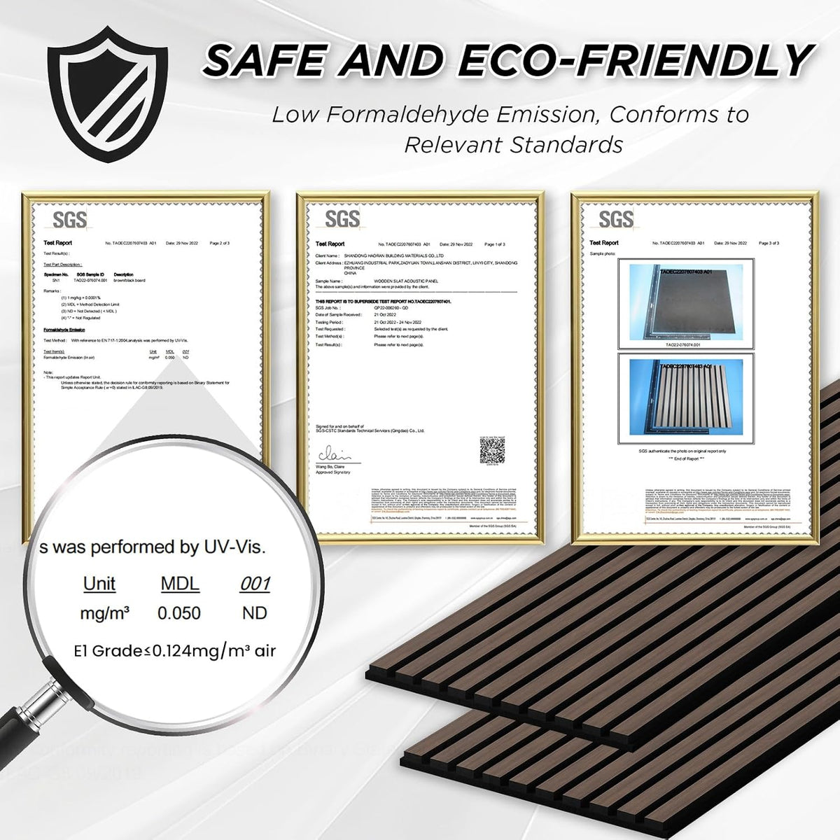 SMARTSTANDARD 4 Pack 105.9" x 12.6" Wood Slat Wall Panels, Dark Walnut | Soundproof Wooden Wall Panels, Acoustic Wood Panels for Wall, 3D Fluted Wood Panels for Interior Wall Decor, Dark Walnut