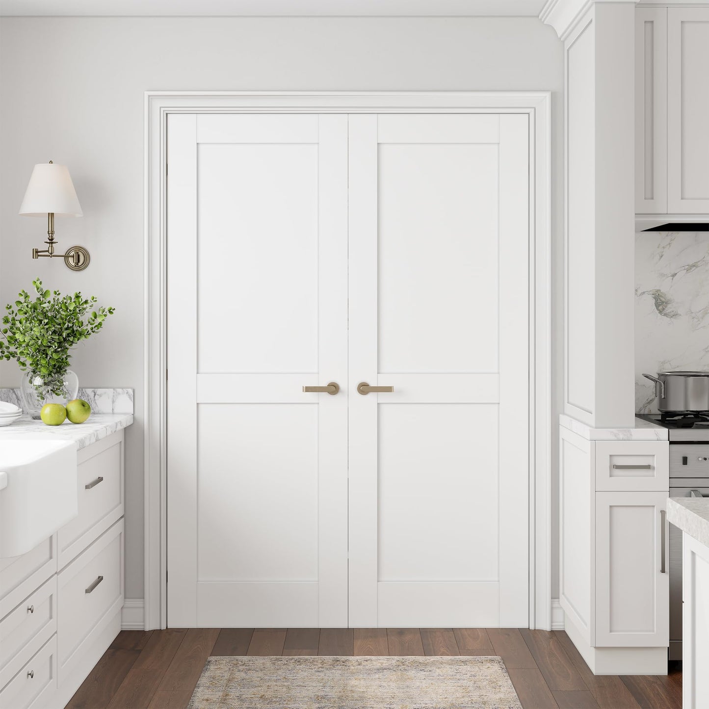 SMARTSTANDARD 56" x 80" Interior Doors, Solid Core Slab Door, Pre-Assembled