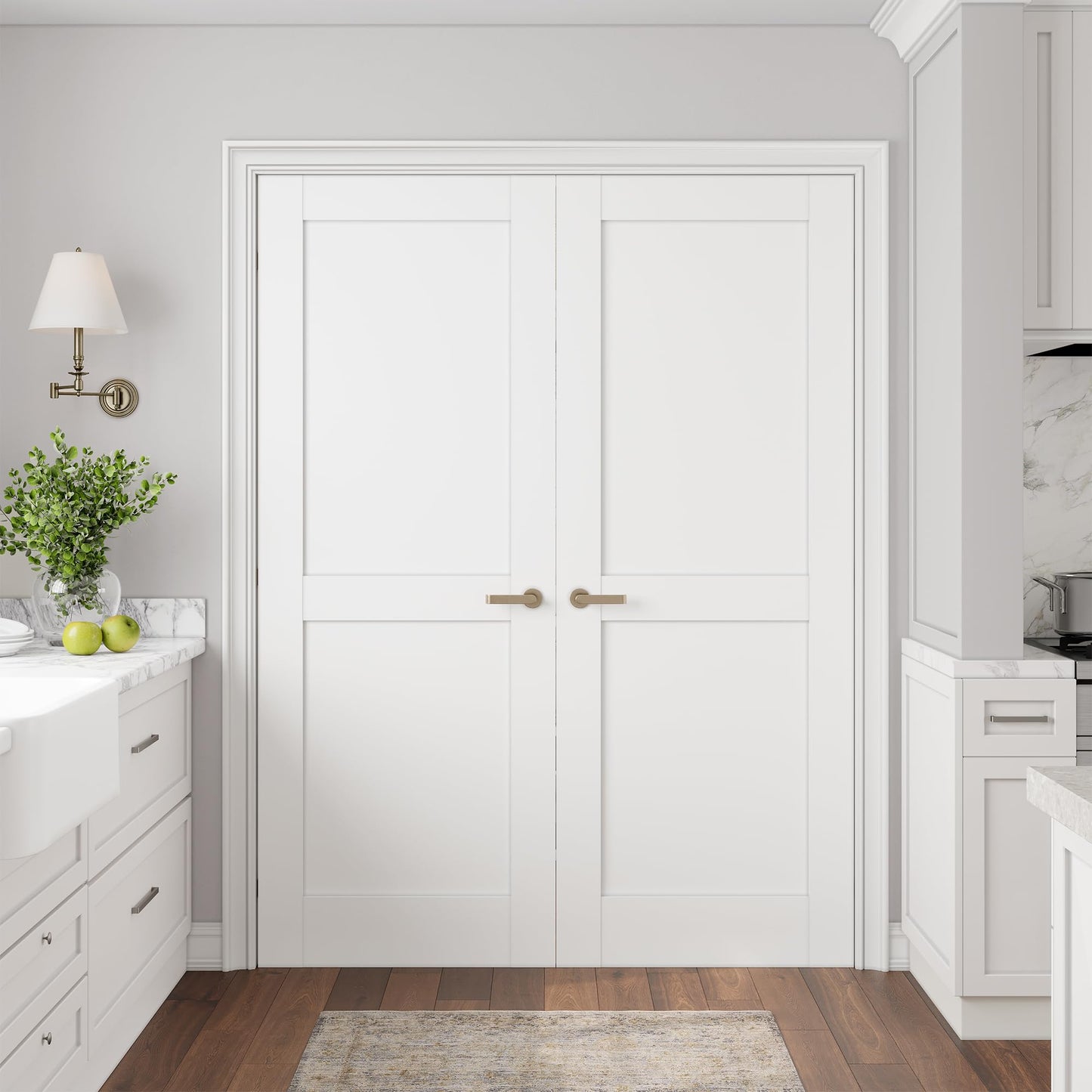 SMARTSTANDARD 60" x 80" Interior Doors, Solid Core Slab Door, Pre-Assembled