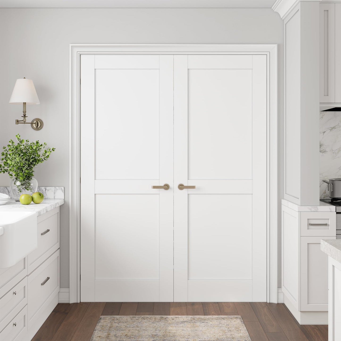 SMARTSTANDARD 64" x 80" Interior Doors, Solid Core Slab Door, Pre-Assembled