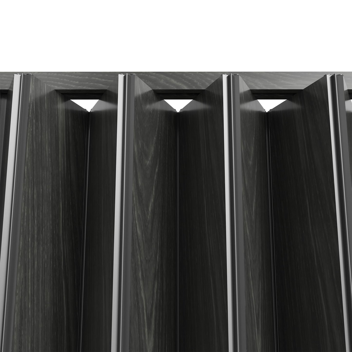 SmartStandard 48" x 80" Accordion Doors Interior, Double Walled, Black