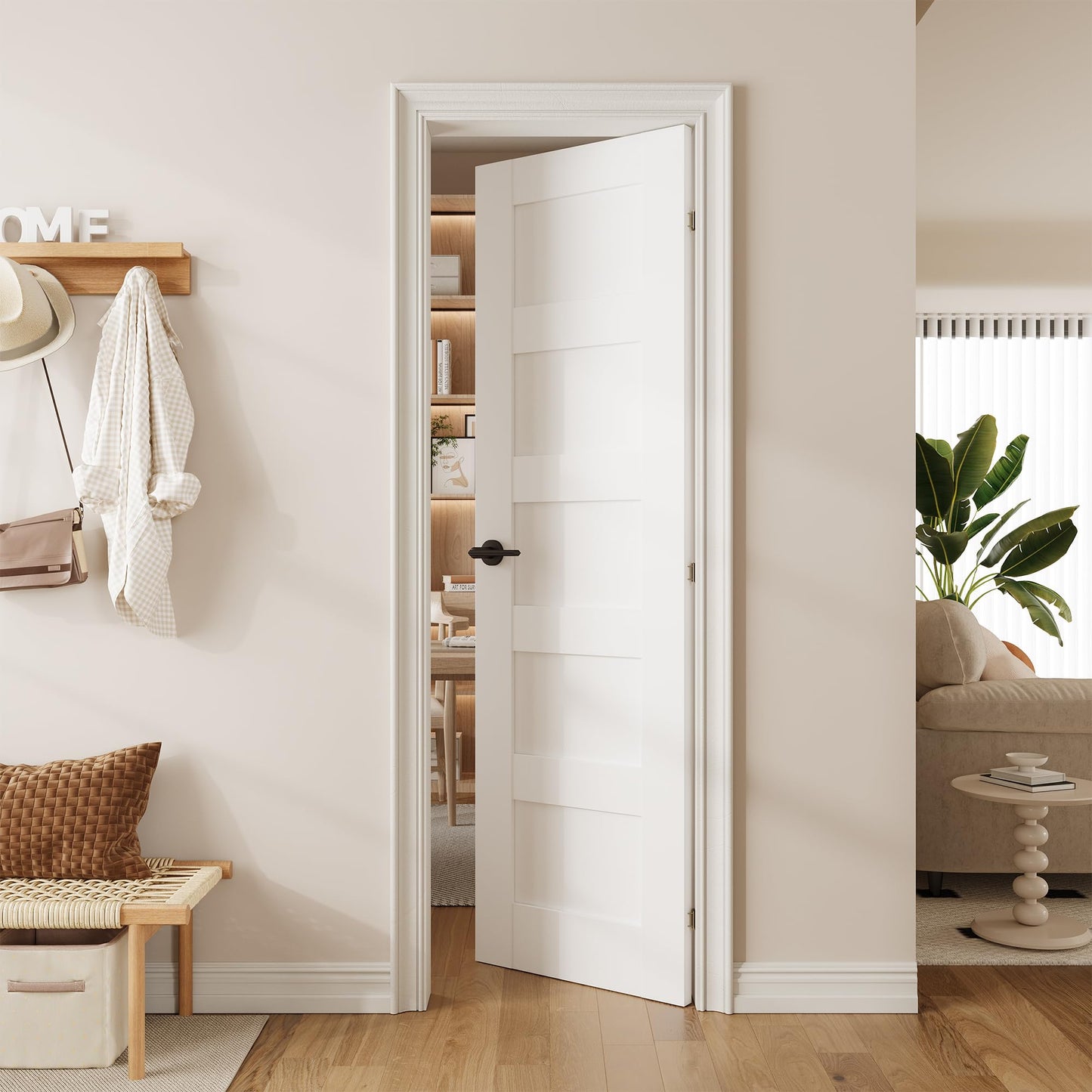 SMARTSTANDARD 24" x 80" Interior Slab Door, Pre-Assembled Solid Core Door