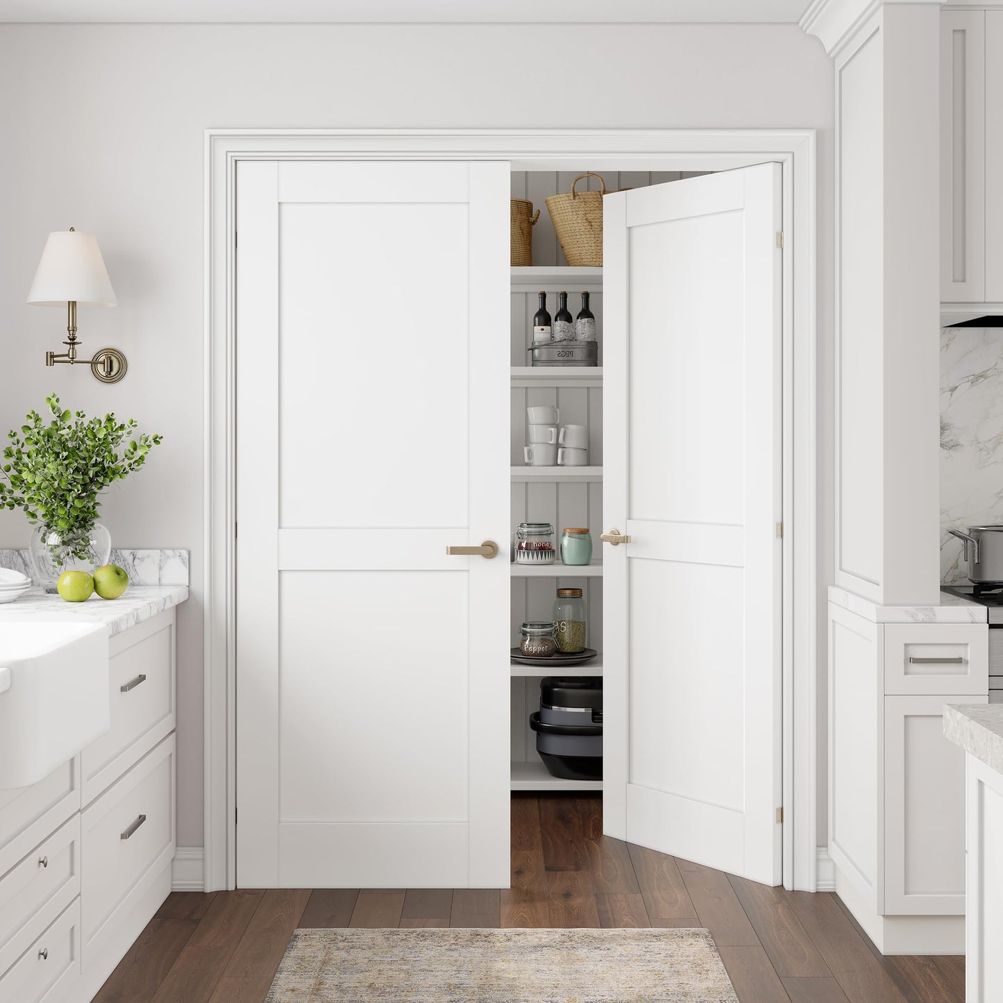 SMARTSTANDARD 60" x 80" Interior Doors, Solid Core Slab Door, Pre-Assembled