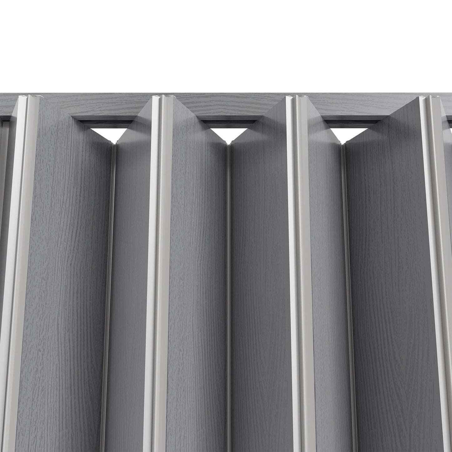 SmartStandard 48" x 80" Accordion Doors Interior, Double Walled, Grey