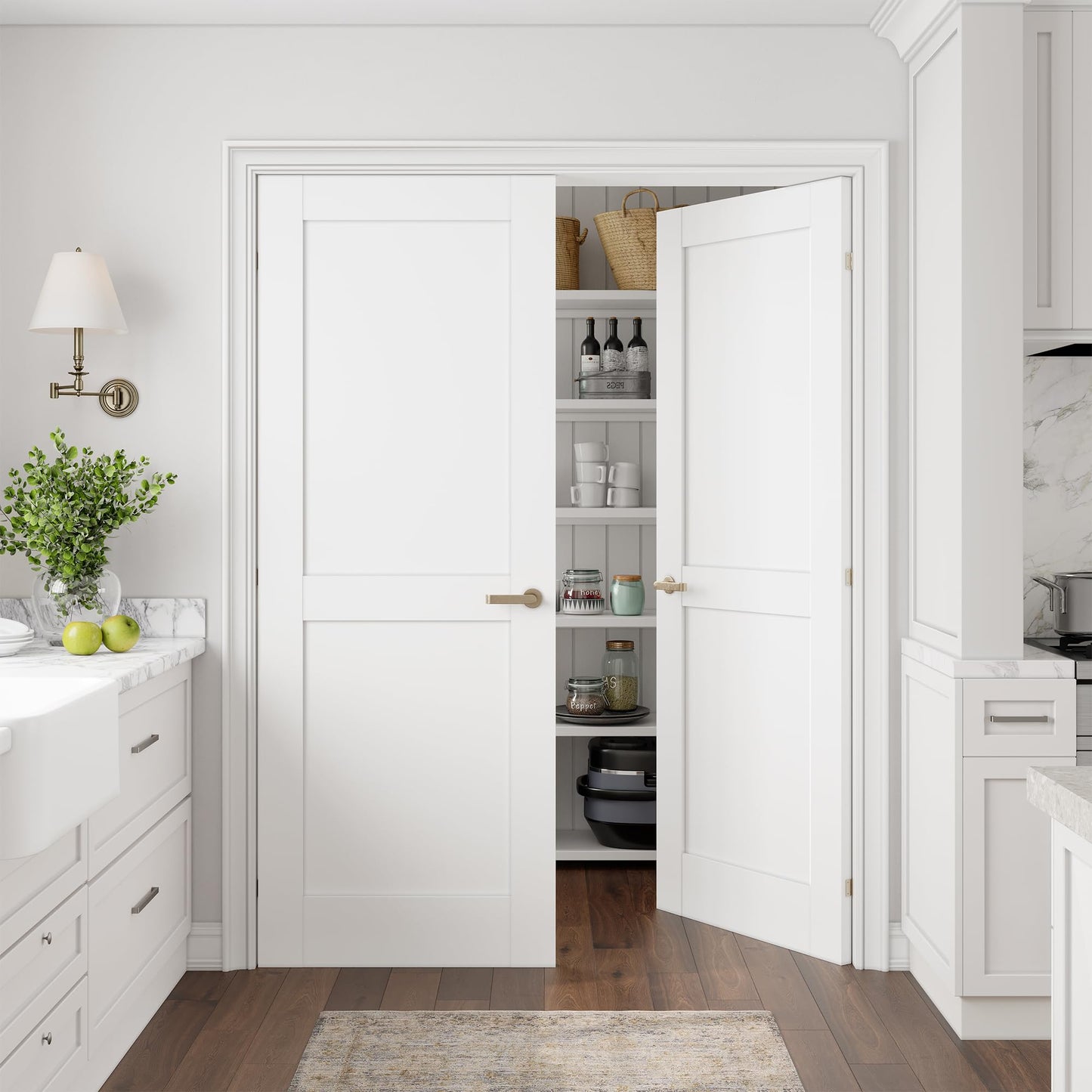 SMARTSTANDARD 64" x 80" Interior Doors, Solid Core Slab Door, Pre-Assembled