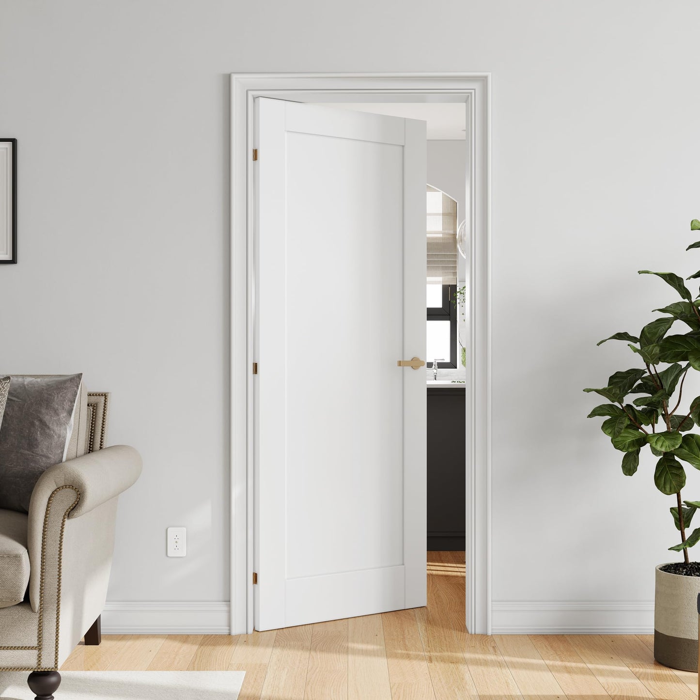 SMARTSTANDARD 18" x 80" Slab Door, Solid Core Interior Door, Pre-Assembled