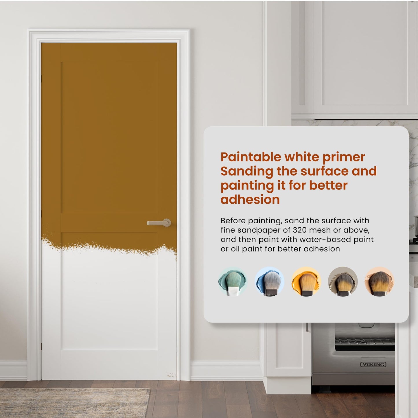 SMARTSTANDARD 60" x 80" Interior Doors, Solid Core Slab Door, Pre-Assembled