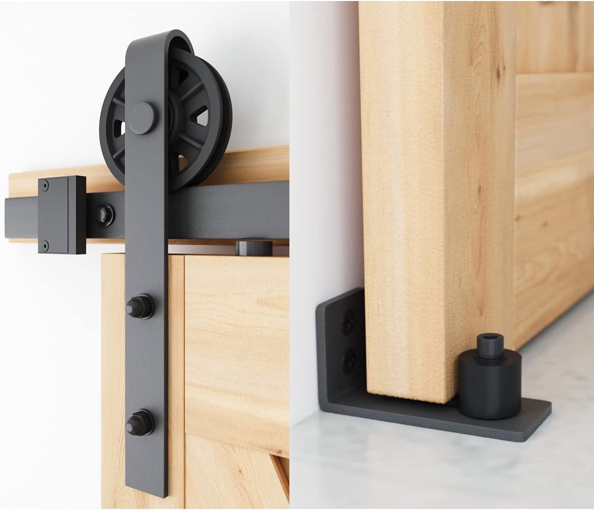 Sliding Barn Door Hardware Whole Kit, Big Wheel Shape Hanger