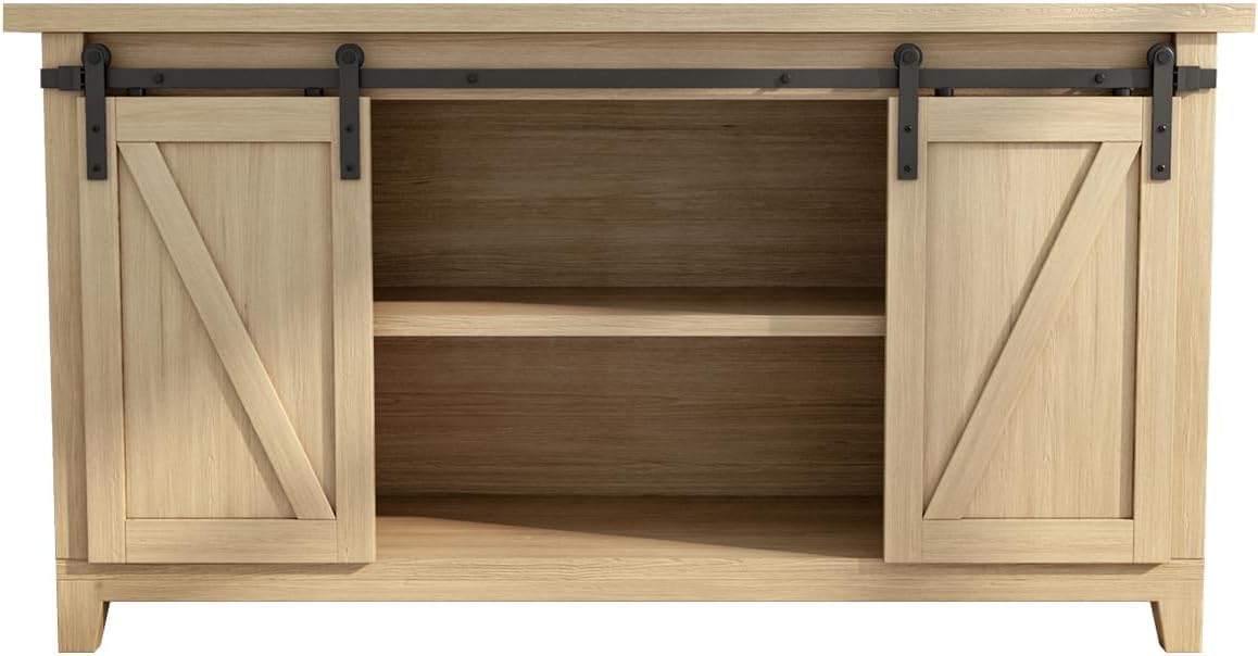 Cabinet Sliding Barn Door Hardware Kit, I Shape Hanger