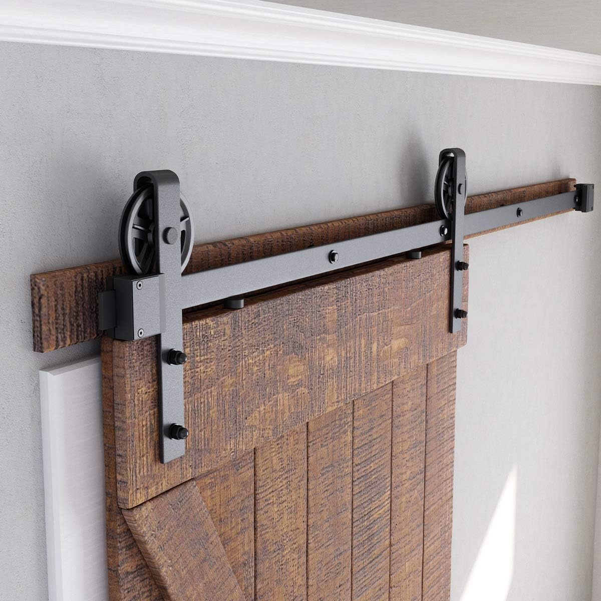 Sliding Barn Door Hardware Whole Kit, Big Wheel Shape Hanger