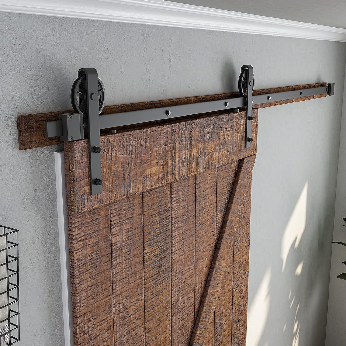 Sliding Barn Door Hardware Kit, Big Wheel Shape Hanger